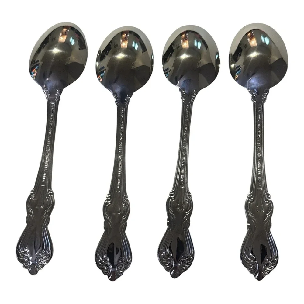 4 Reed & Barton Select MARLBOROUGH glossy 18/10 Stainless 6.25